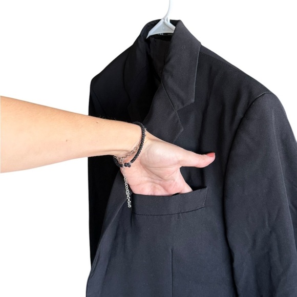 ZARA Black Two Buttons Closure Blazer Size Small - Picture 9 of 16